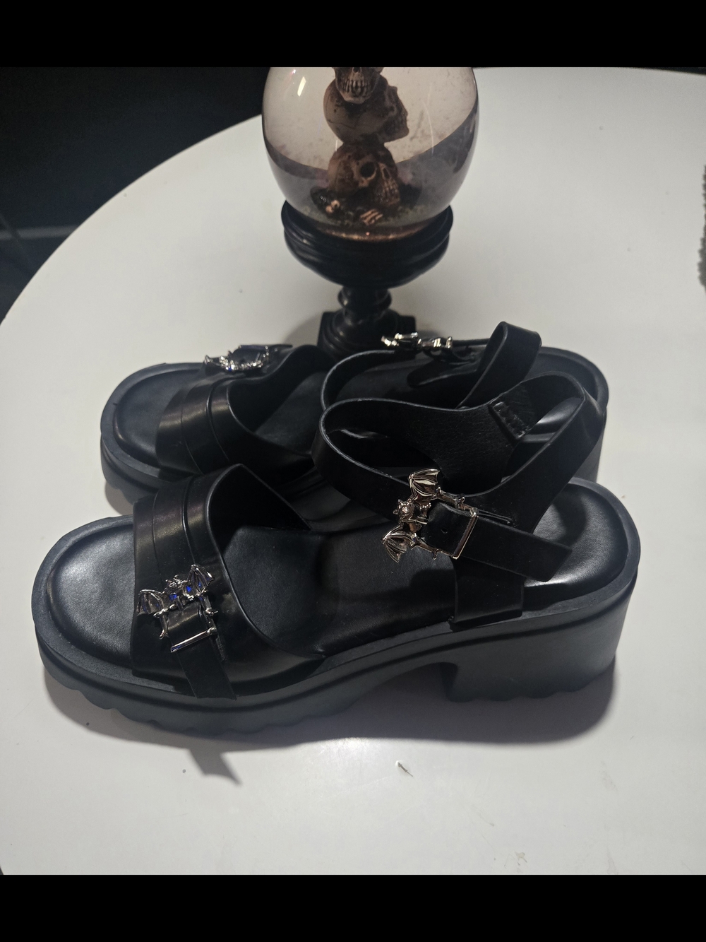 No Brand Bat Buckle Platform Sandals. Size 9